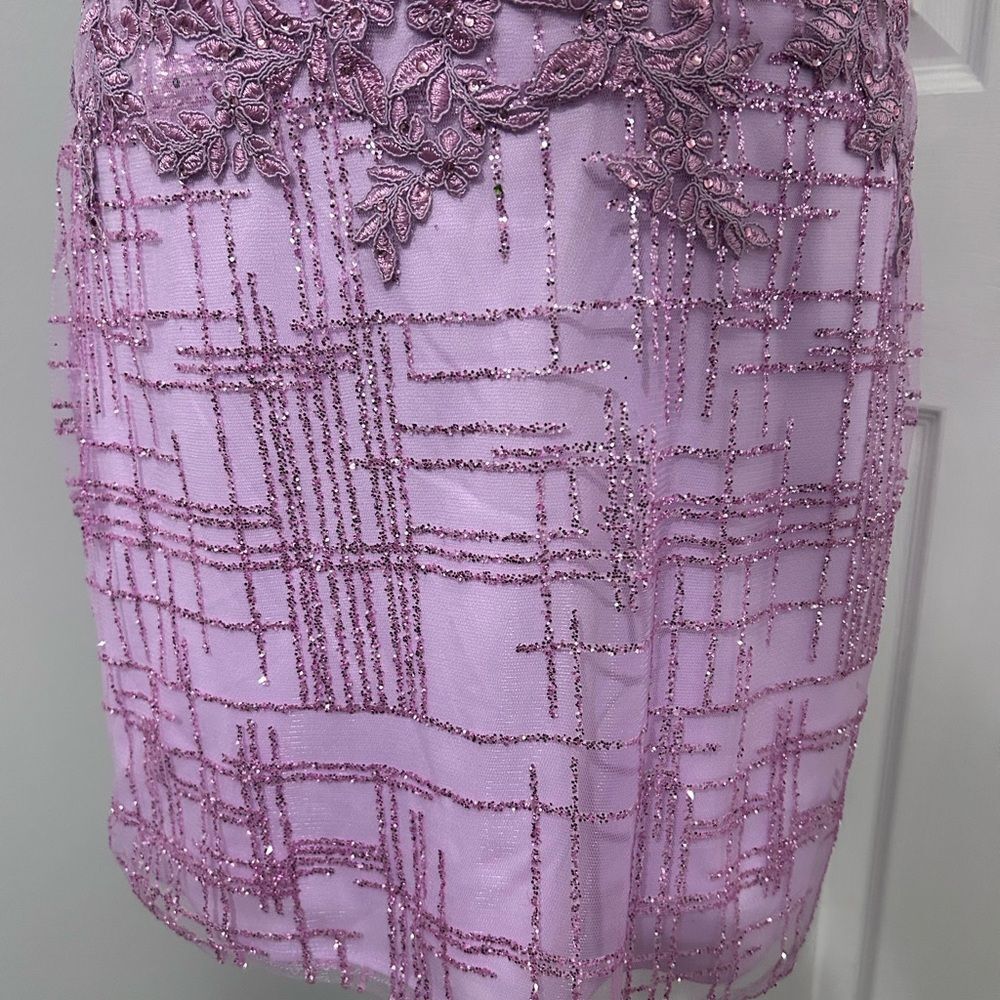 Elegant Lace Pink Prom / Honecoming Dress - Picture 5 of 14